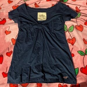 Women’s Dark blue Hollister babydoll top